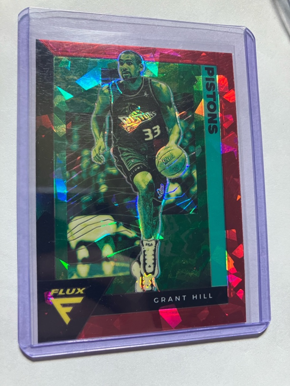2020-21 Flux Grant Hill Detroit Pistons Red Ice Basketball Card NM+
